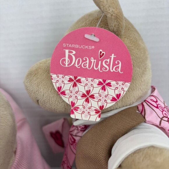 Starbucks Bearista Teddy Bear Plush 10 Inch Lot 2 Valentines Edition 2007 2011 - Picture 13 of 14